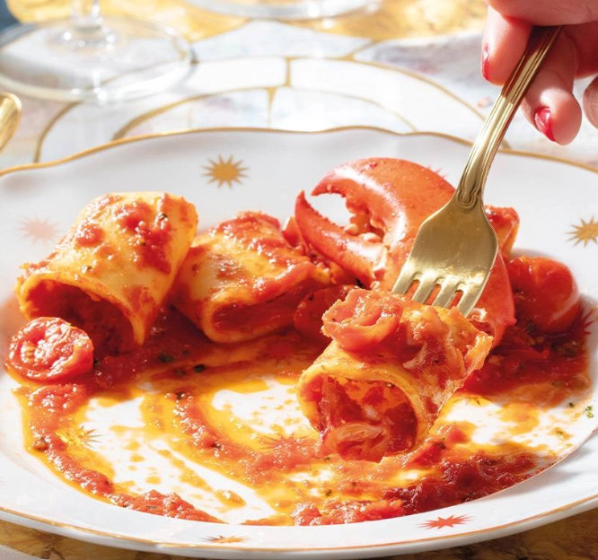 Ricetta pacchero con pomodoro datterino e astice